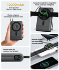 Power Bank Magnético 10.000 mah AIMA — MagSafe 15W, Soporte Integrado y Pantalla Digital