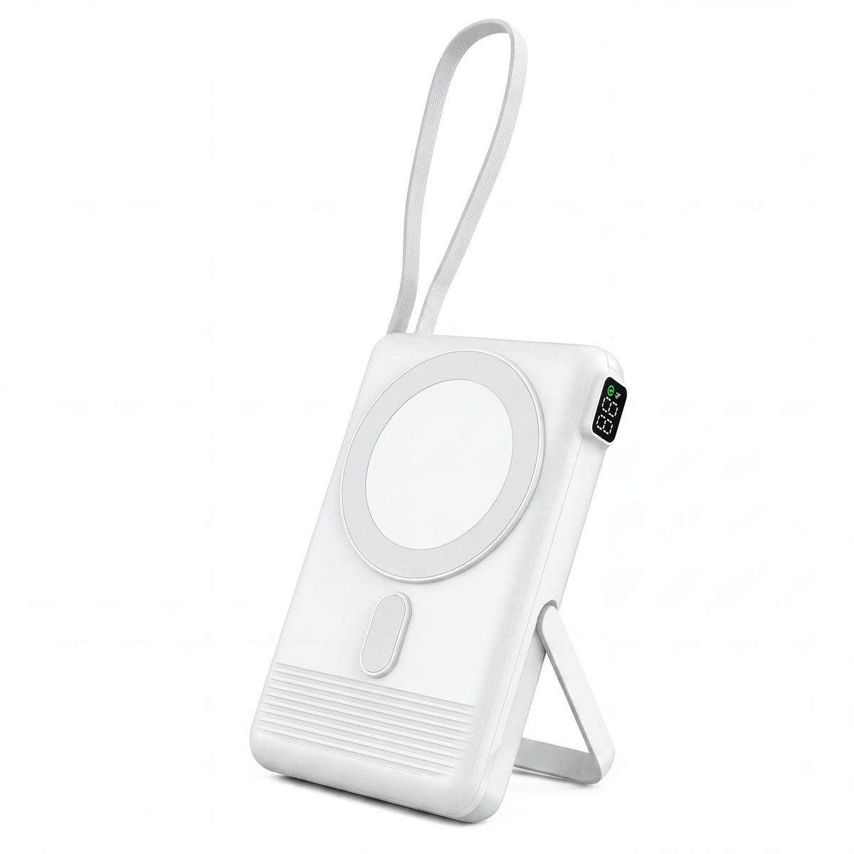 Power Bank Magnético 10.000 mah AIMA — MagSafe 15W, Soporte Integrado y Pantalla Digital