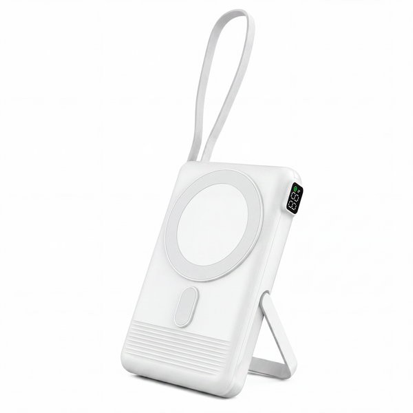 Power Bank Magnético 10.000 mah AIMA — MagSafe 15W, Soporte Integrado y Pantalla Digital